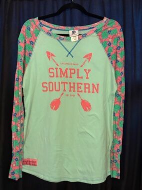 Simply Southern Baseball Shirt with Elephant Sleeves